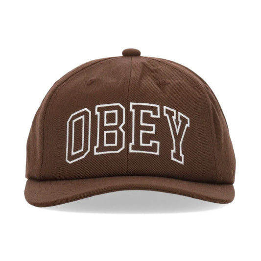 OBEY KLASSIEKE SNAPBACK BRUINE GEBOGEN KLEP PET BROWN