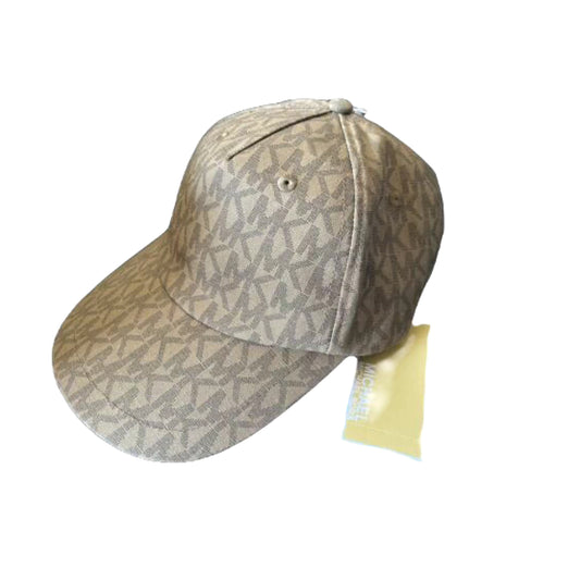 NWT MICHAEL KORS MK LOGO BASEBALL HAT CAP BROWN ONE SIZE